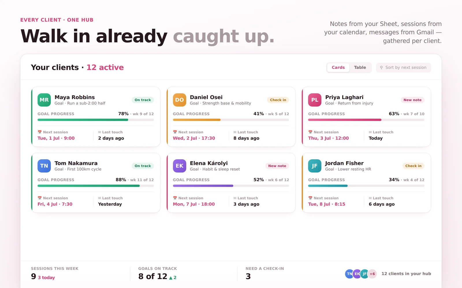 Coaching Client Hub screenshot 1