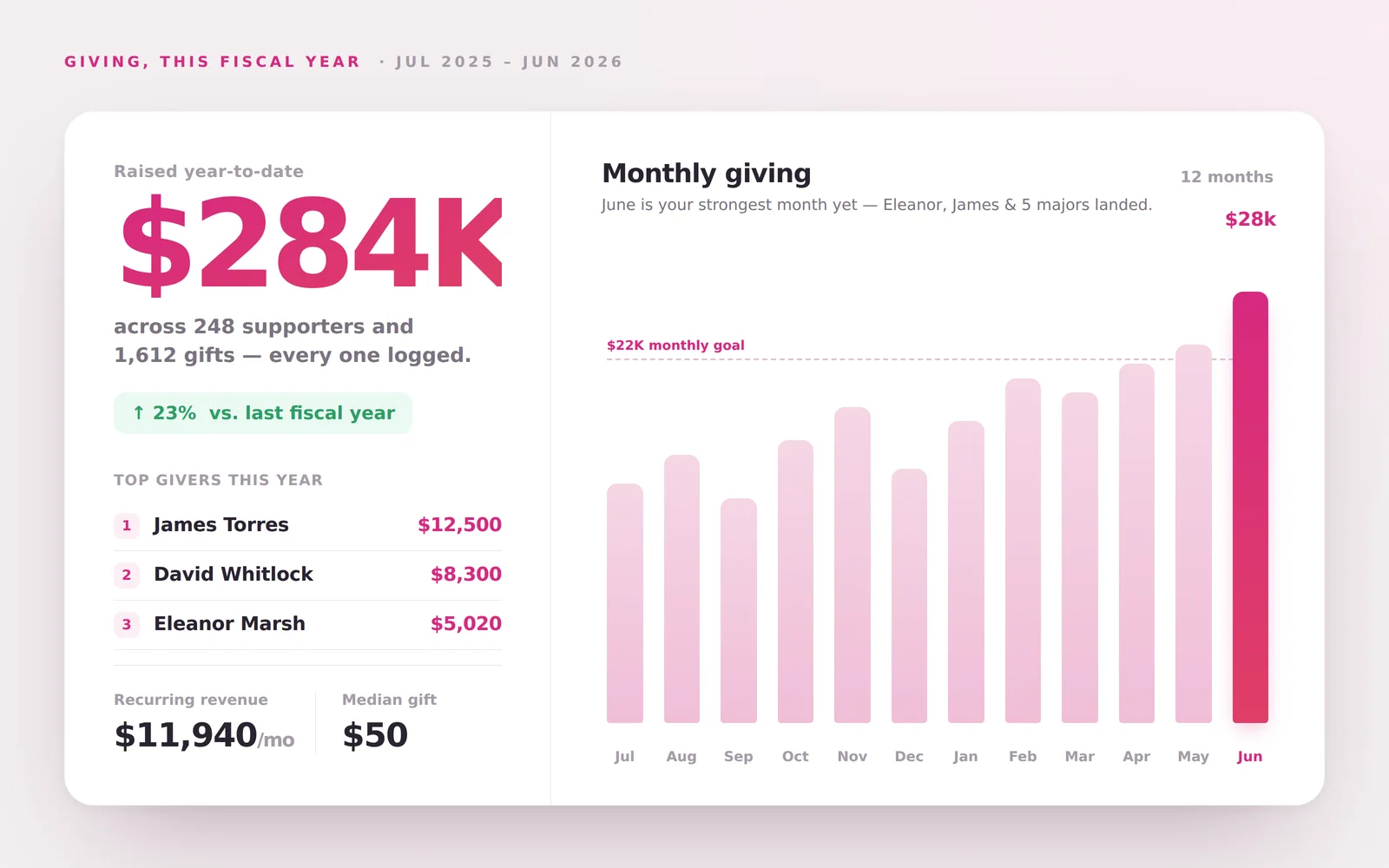 Donor CRM screenshot 4