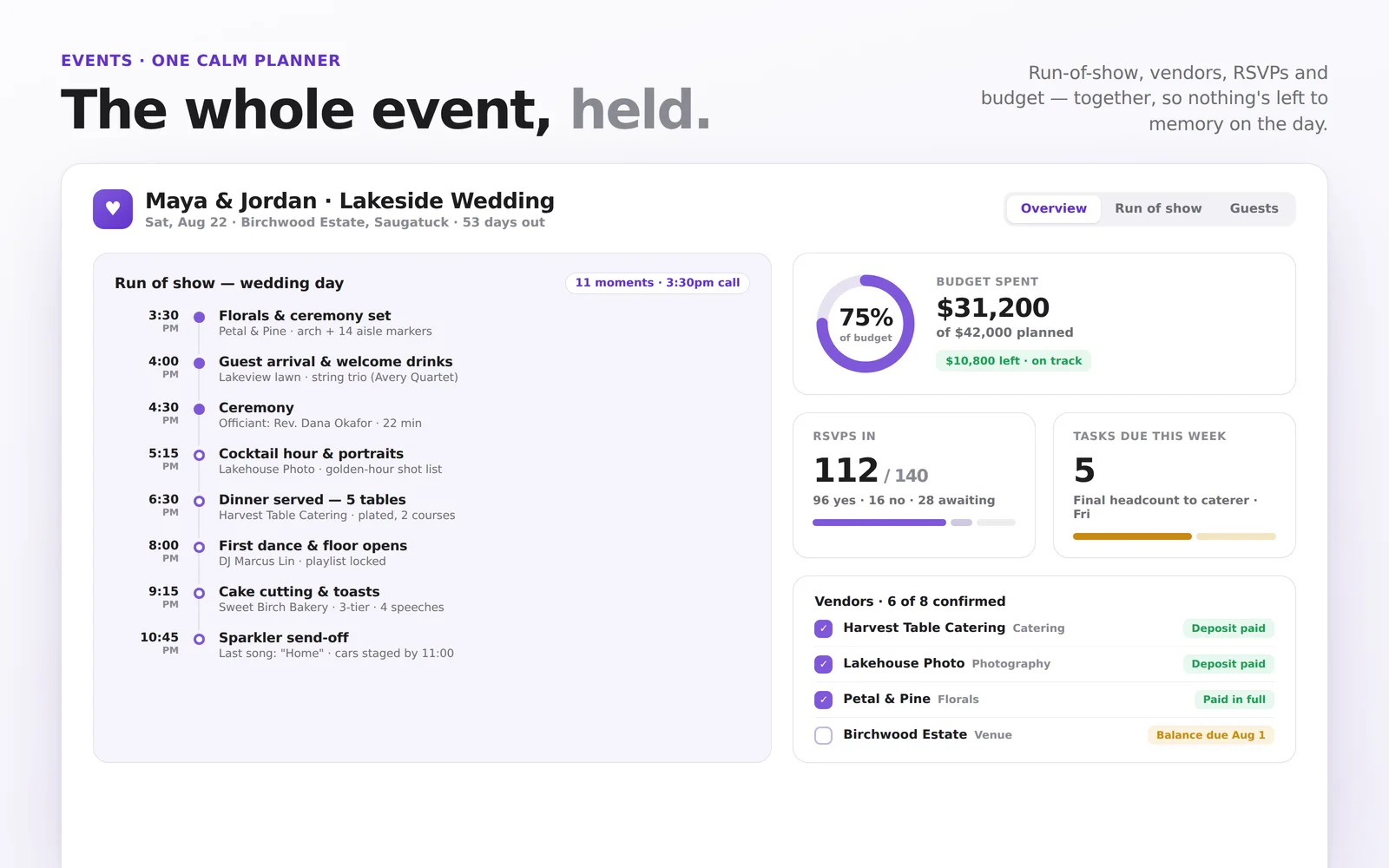 Event Planner screenshot 1