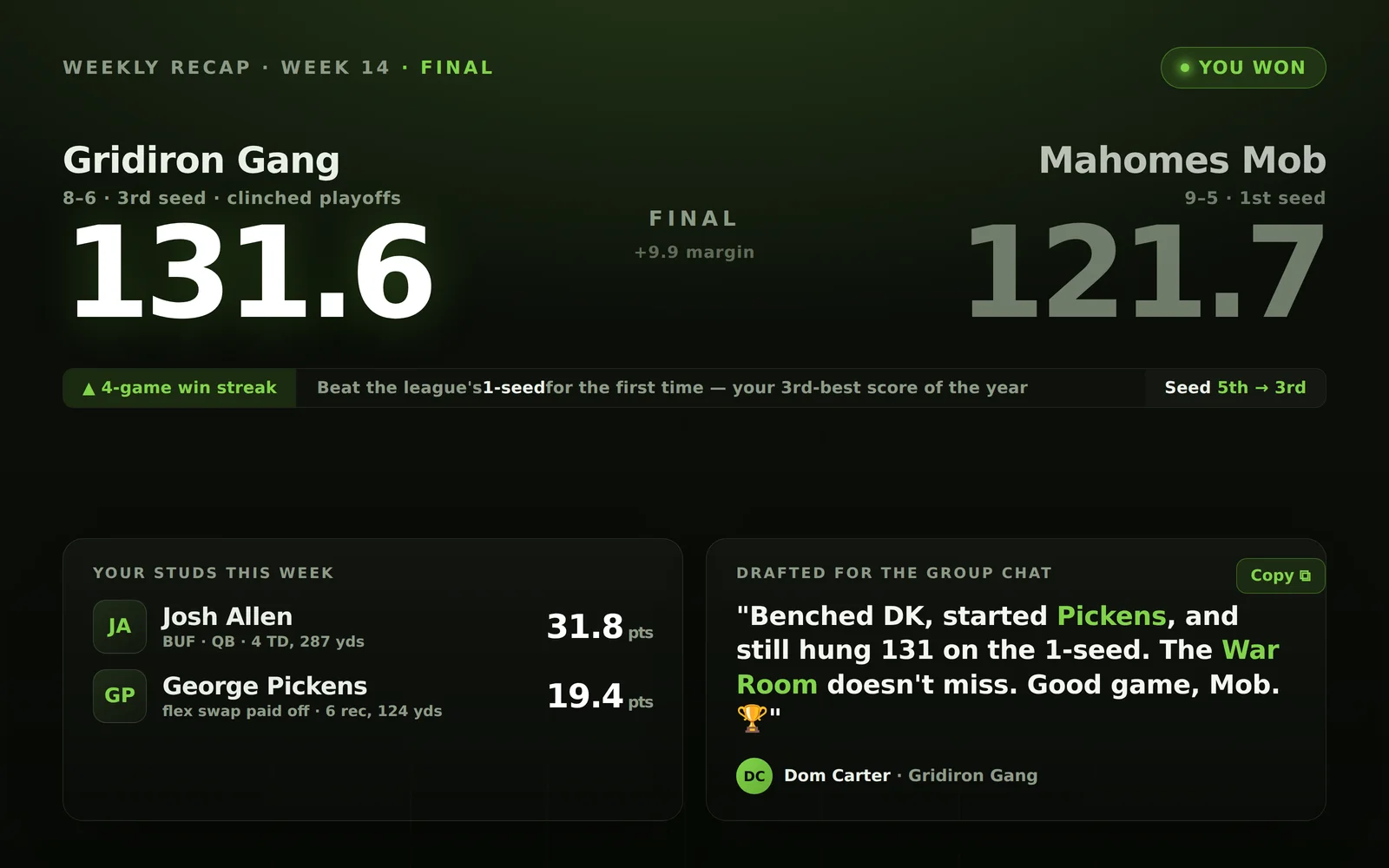 Fantasy League War Room screenshot 4