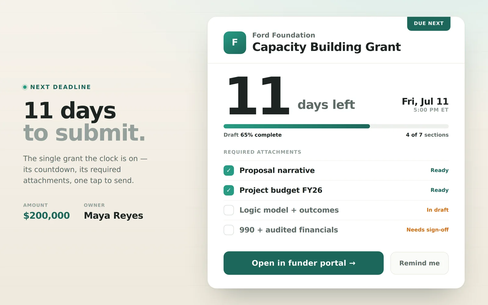 Grant Tracker screenshot 3