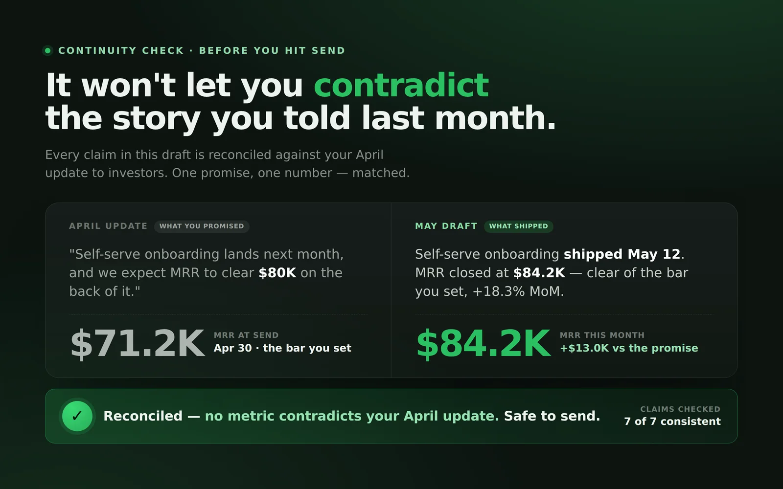Investor Update Composer screenshot 3