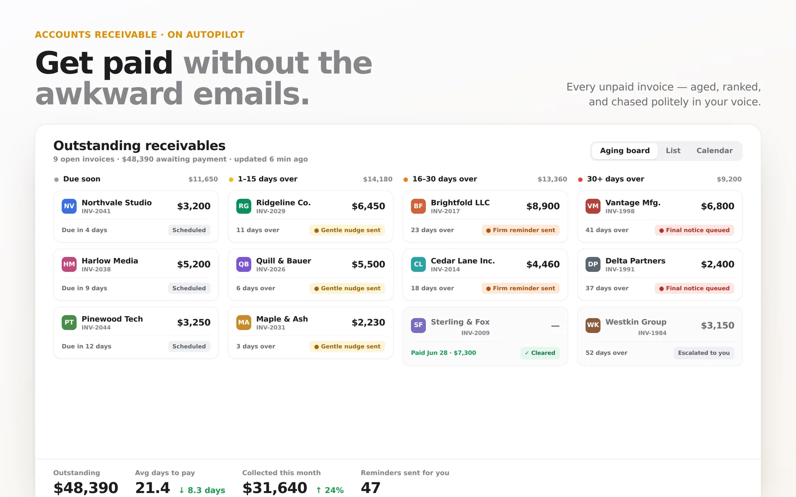 Invoice Chaser screenshot 1