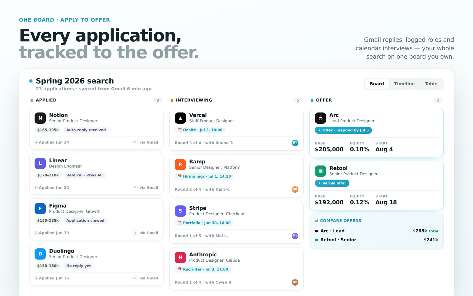 Job Hunt Tracker screenshot 1