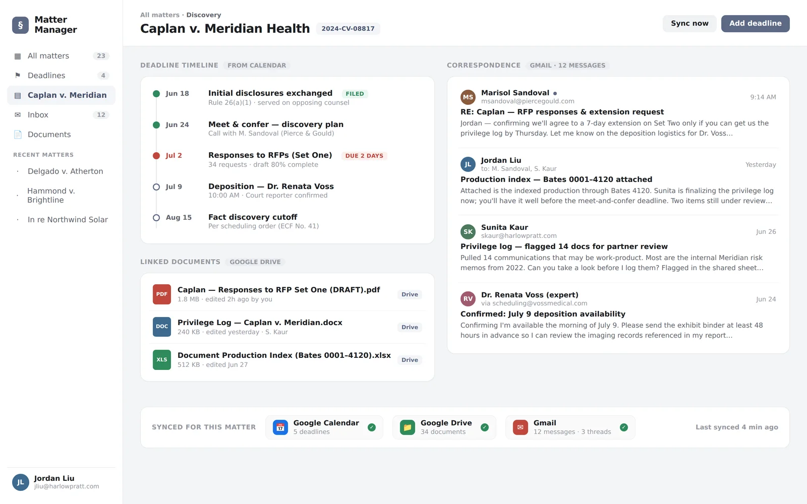 Matter Manager screenshot 2