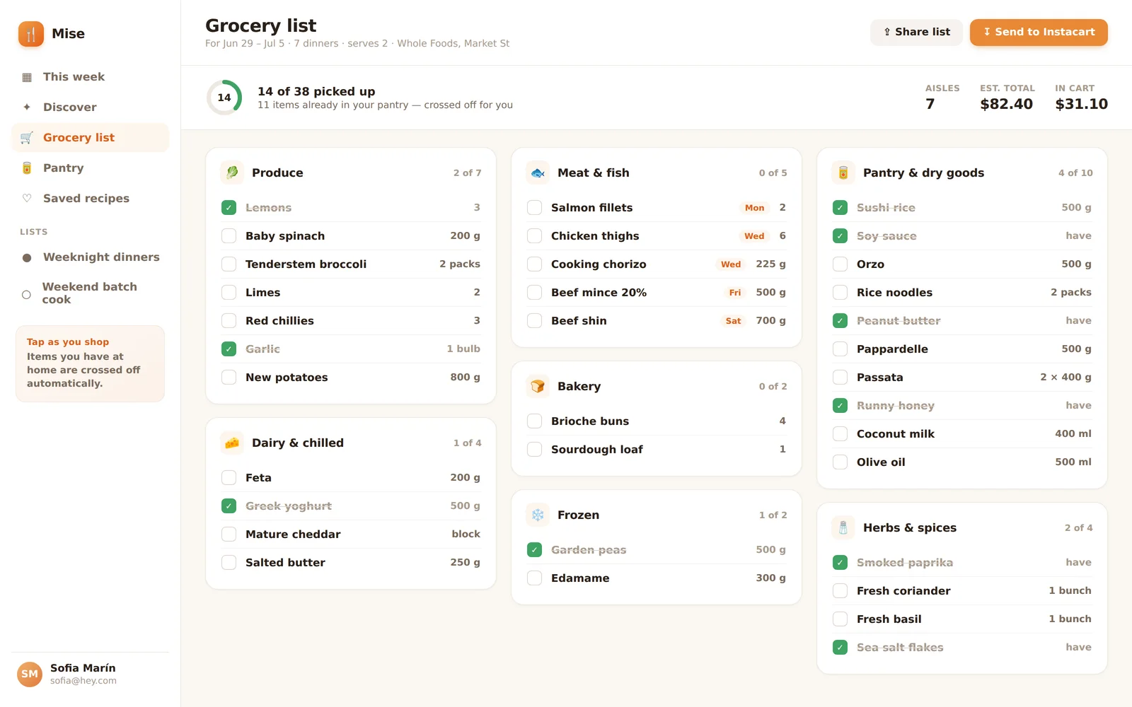 Meal Planner screenshot 2
