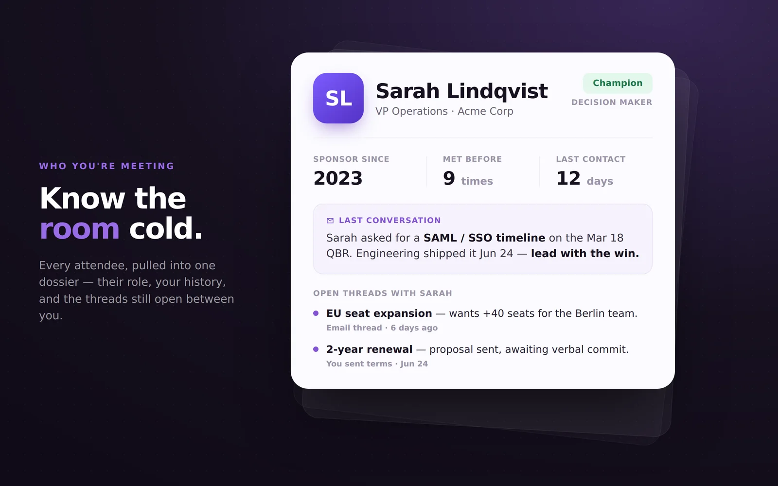 Meeting Prep Dashboard screenshot 4