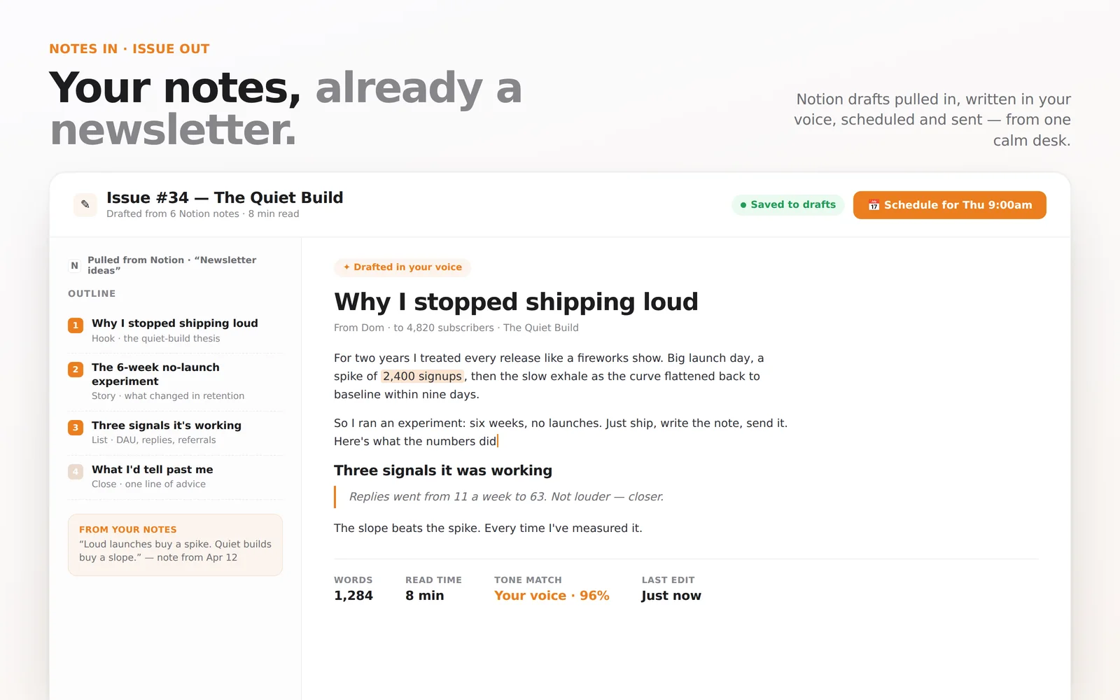 Newsletter Desk screenshot 1