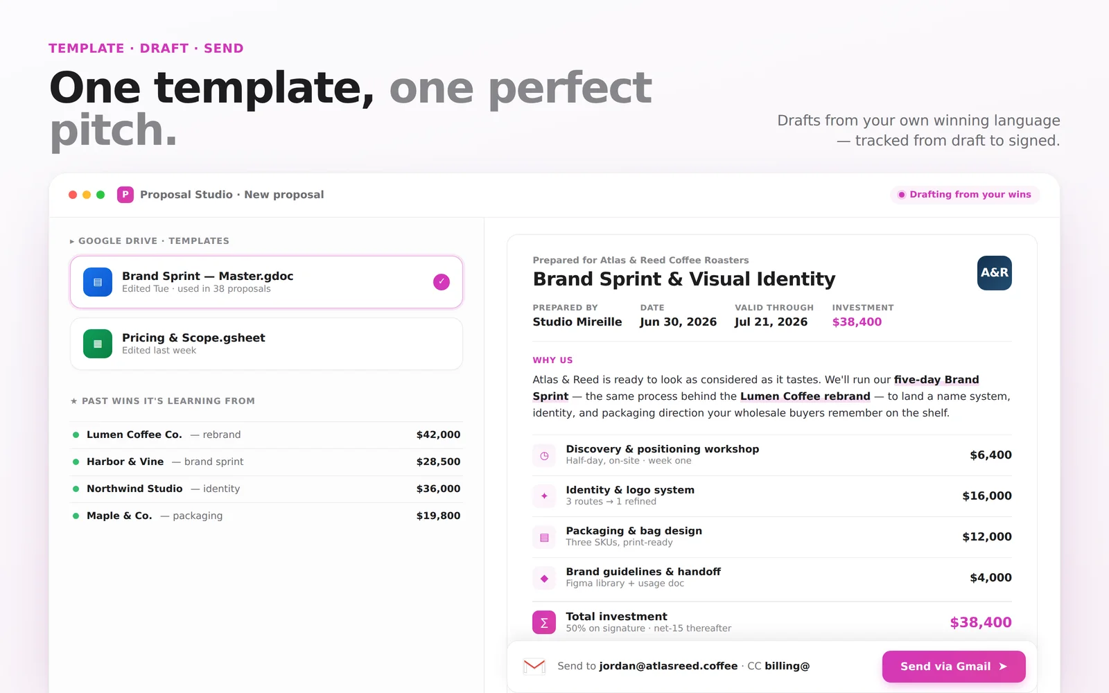 Proposal Studio screenshot 1