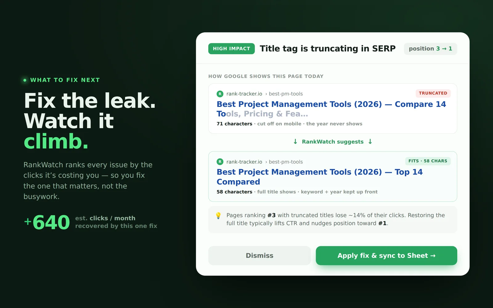 SEO Rank Dashboard screenshot 4